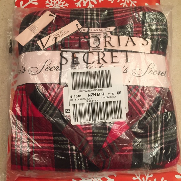 Last One! NWT VS M Cotton Flannel PJ Set Red Black Plaid Great Christmas Gift - Picture 16 of 16